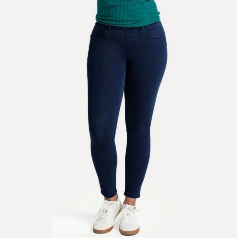Betabrand Blue Four Pocket High Rise Denim Yoga Skinny Pants - Picture 2 of 11